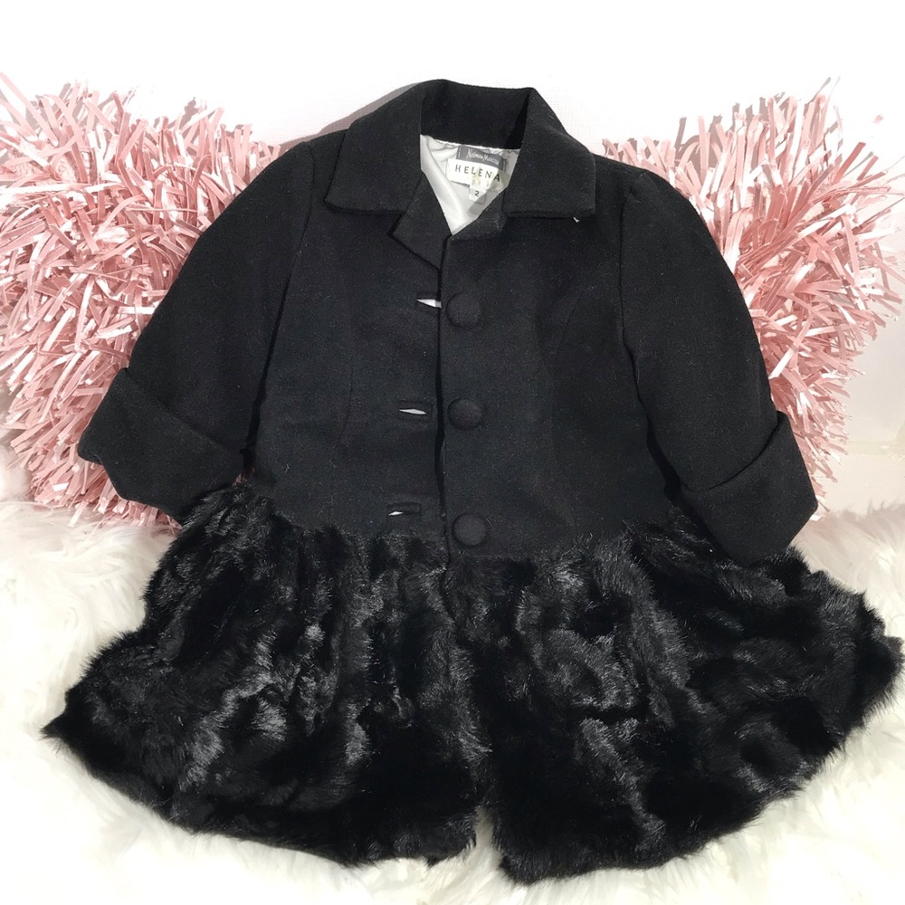 Neiman Marcus Elena faux fur coat size 2
